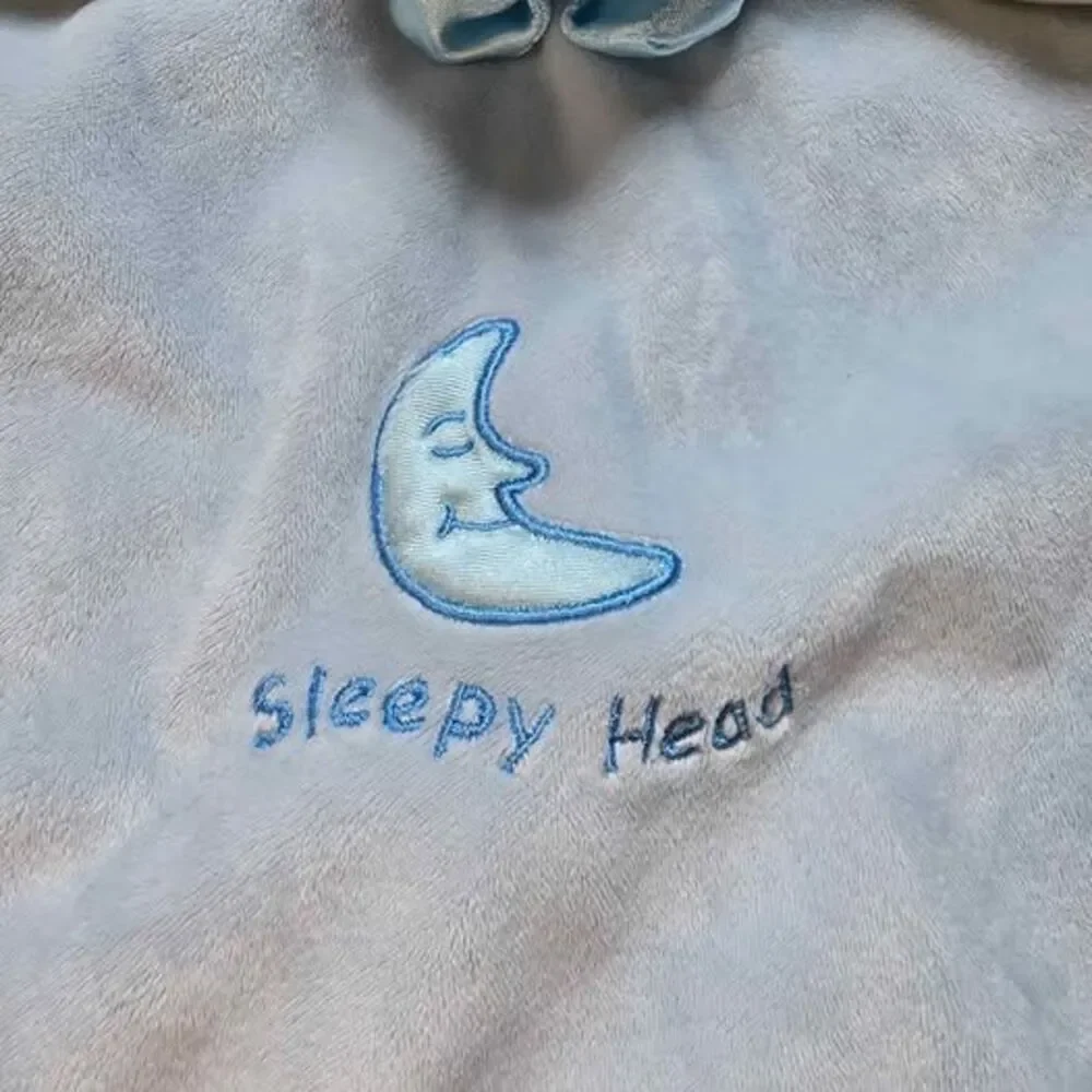 Blue bear lovey woobie security blanket 